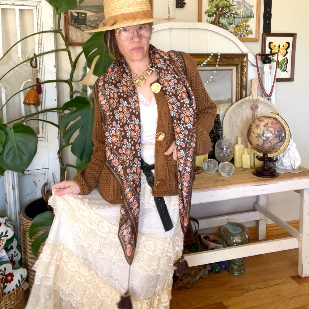 New! Dolls Kill Current Mood “Prairie Song” Sheer Tiered Lace Maxi Skirt - Picture 3 of 5